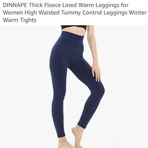 NWT- Black High Waisted Fleece Lined Leggings MED